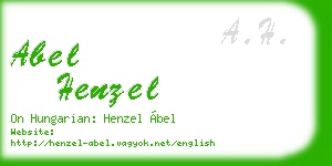 abel henzel business card
